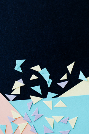 triangle  pastel on dark blue color background