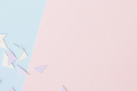 triangle  pastel on two tone color backgroundの写真素材
