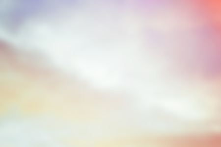 A soft sky with cloud background in pastel colorの写真素材