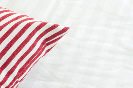 Red and white pillowの写真素材