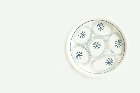 pattern classic dish or saucer on a white background.の写真素材