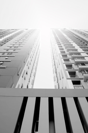 buildings in black and whiteの写真素材