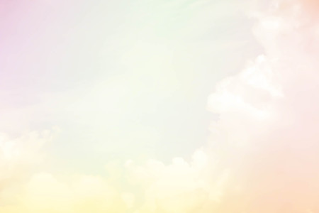 Abstract color pastel background, A soft sky with cloud background in pastel colorの写真素材