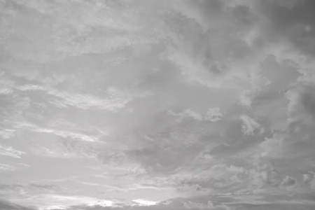 A soft cloud background ,black and white sky with cloudの写真素材