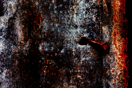 Old zinc roof texture background,Rusted metal corroded colorful background,Pattern of old metal sheet zinc.Abstract color toneの写真素材