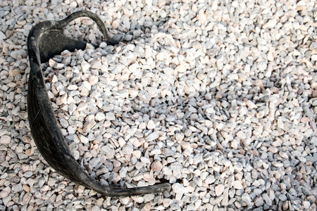 Coarse gravel for building materialの写真素材