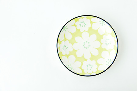 pattern classic dish or saucer on a white background.の写真素材