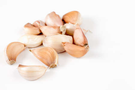 Garlic on white  background