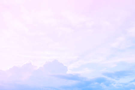 Soft cloudy is gradient pastel,Abstract sky background in sweet color.の写真素材