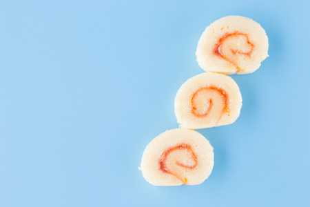 Tasty dessert ,Delicious orange roll cakeの写真素材