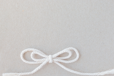 Bow rope on gray backgroundの写真素材