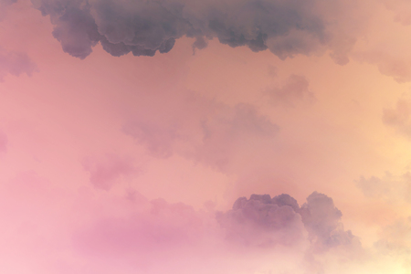 Soft cloudy is gradient pastel,Abstract sky background in sweet color.の写真素材