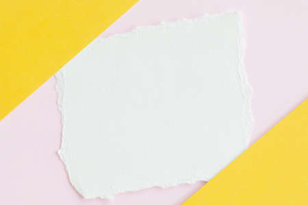 Mockup of a white paper card on pastel background, Creative design for pastel wallpaper.