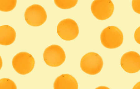 Oranges fruit on pastel background,の写真素材