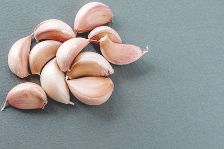 Fresh garlic clove is an herb for healthy foodの写真素材