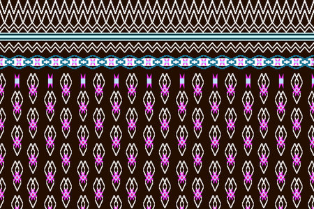 Ethnic seamless pattern with tribal motifs. Boho style.のイラスト素材