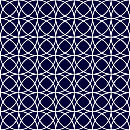 Seamless pattern with circles on a blue background. Vector.の写真素材