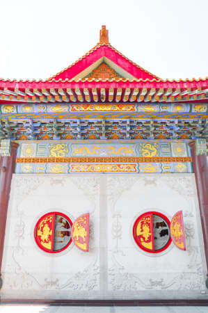 Chinese temple windowのeditorial素材