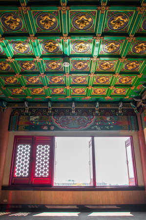 Interior of Chinese templeのeditorial素材