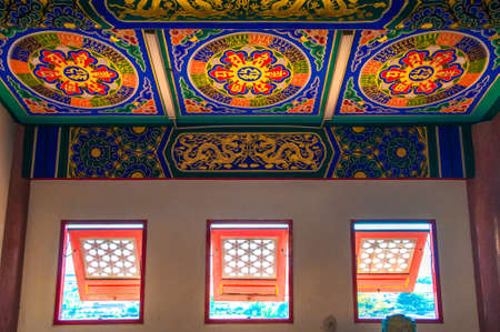 Interior of Chinese templeのeditorial素材