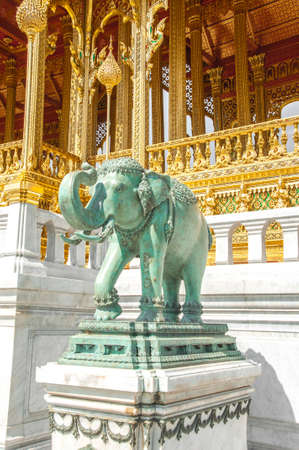 elephant statue at The Ananta Samakhom Throne Hall in Thai Royal Dusit Palace, Bangkok, Thailand.のeditorial素材