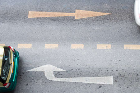 road arrow signの写真素材