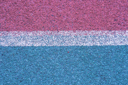 Red, White, Blue Running track rubber cover texture for backgroundの写真素材