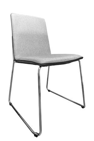 Close up modern chair isolated on white background with clipping path.の写真素材
