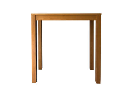 Close up brown table isolated on white background with clipping path.の写真素材