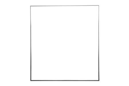 Close up silver frame isolated on white background with clipping path.の写真素材