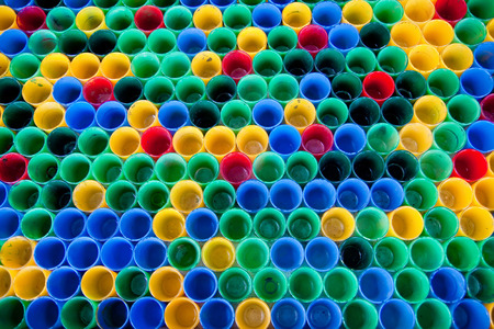 Multicolored glassの写真素材