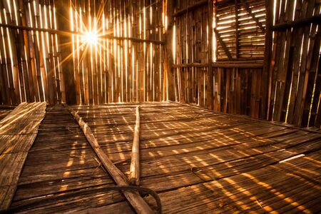 Sun light in the cabinの写真素材