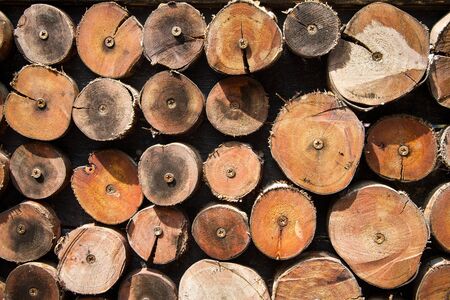 Timber wallの写真素材