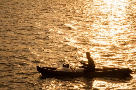 On the Boatの写真素材