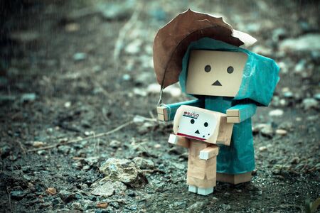 toys in the rainy seasonの写真素材