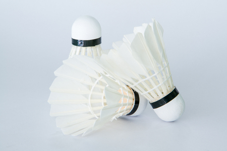 White shuttlecockの写真素材