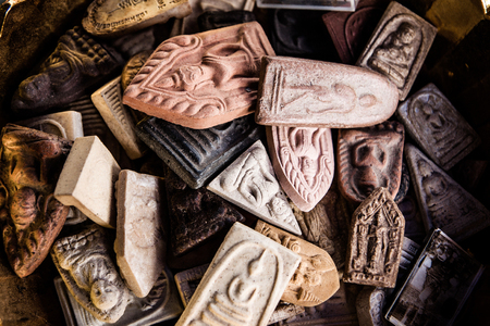 Amulet placed on the market in Thailandの写真素材