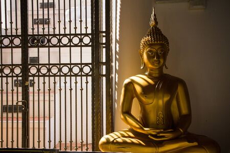 Golden Buddha in a temple thailandのeditorial素材