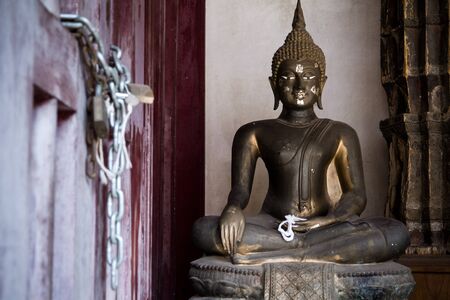 Buddha in a temple thailand.のeditorial素材