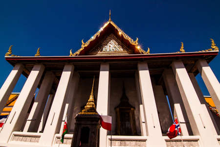 Church of Thailand Temple in bule sky.の写真素材