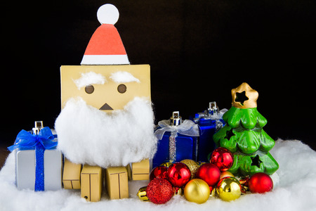 Santa Claus toy happiness in Christmas dayの写真素材