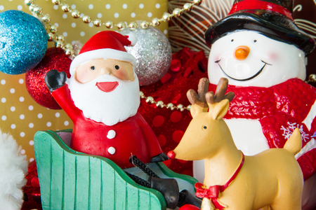Santa Claus deliver happiness in Christmas day.の写真素材