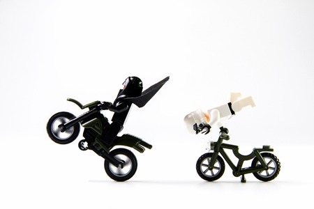 Nonthaburi, Thailand - December 29, 2015: The lego Star Wars mini figures from movie series on...