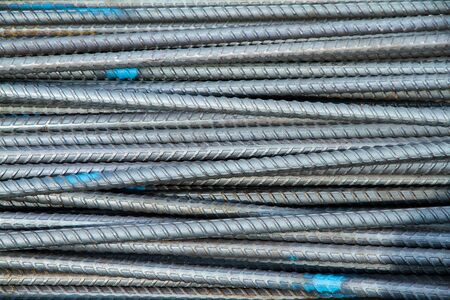 Steel deformed bars for concreting reinforcement.の写真素材
