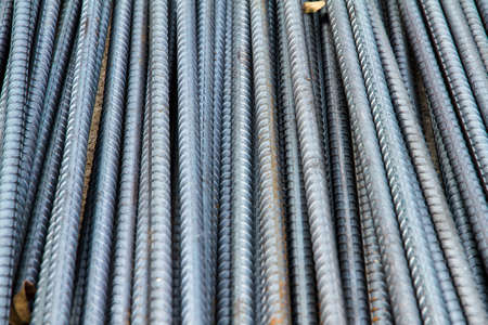Steel deformed bars for concreting reinforcement.