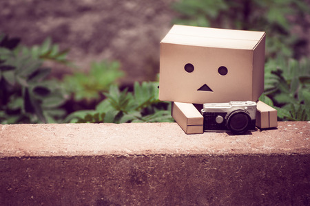 Danboard, Danbo first appeared in chapter 28 of the manga, first issued in April 2006. Yotsuba Koiwai's friend Miura Hayasaka created the costume out of cardboard boxes as a science project, but 5-year-old Yotsuba is convinced it's a real robot. The Japanのeditorial素材