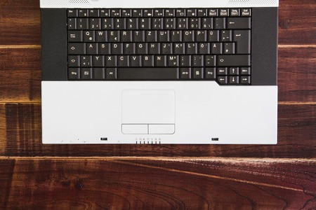 Notebook computer on the desk.の写真素材