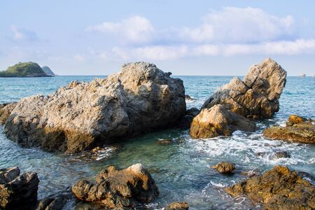 The rocks in the sea.の写真素材