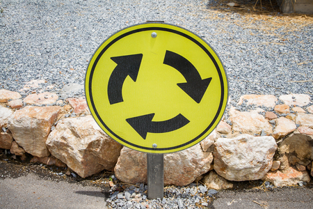 Traffic circle sign symbol.の写真素材