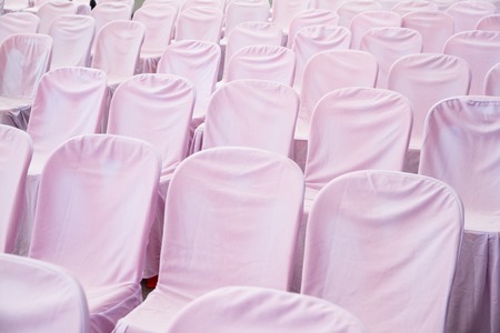 white chairs in an empty conference roomの写真素材